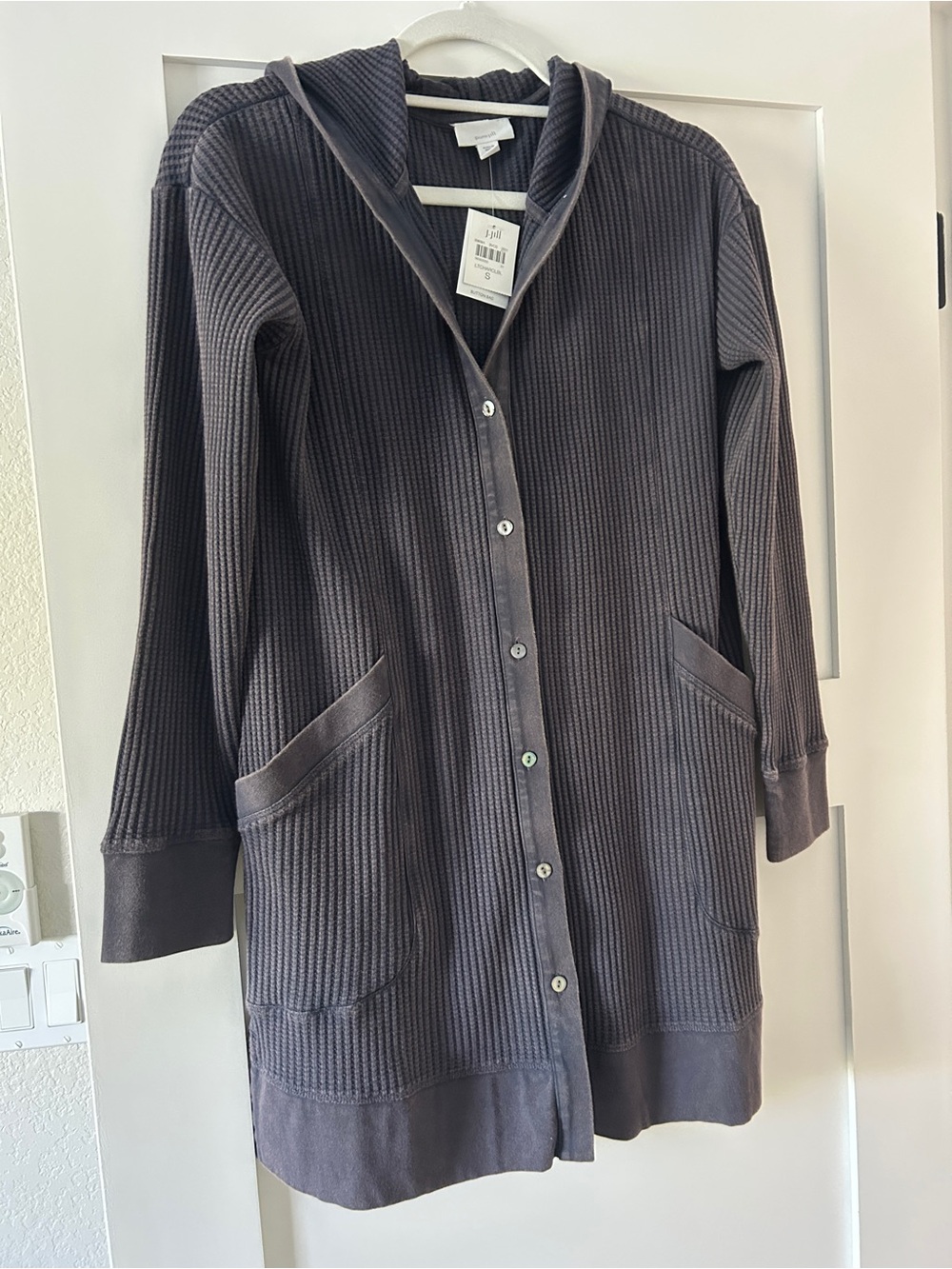 J Jill Waffle Hooded Duster NWT